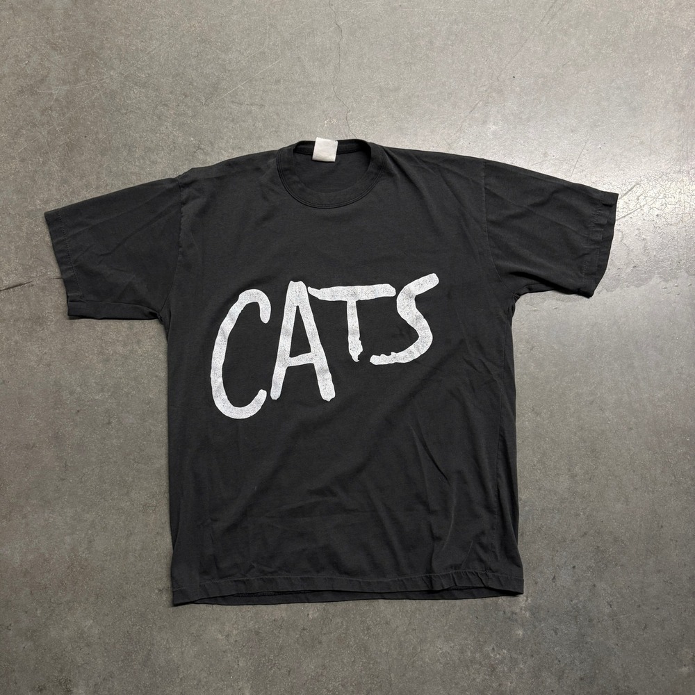 Vintage Cats The Musical T-Shirt Black Single Stitch Broadway Theater Tee L